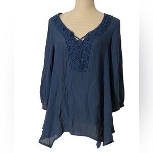 Counterparts Navy Light Weight Blouse